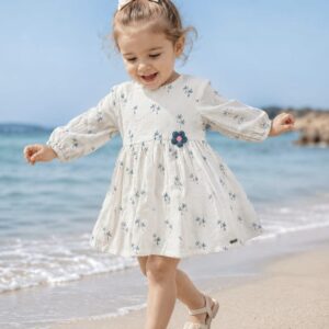 Orrigany Teal Palm Print Dress