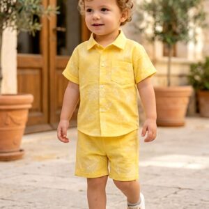 Arieh Lemon Print Shirt & Shorts Set